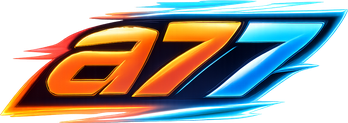 Logo a77 berwarna hijau modern